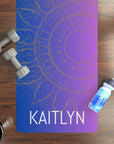 Mandala Rubber Personalize Name Yoga Mat