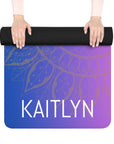 Mandala Rubber Personalize Name Yoga Mat