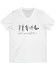 Give Yourself Time Inspirational Unisex Jersey Short Sleeve V-Neck Tee