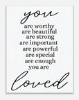 You are Loved Canvas