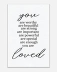 You are Loved Canvas