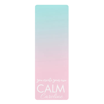 Calm Personalized Name Rubber Yoga Mat